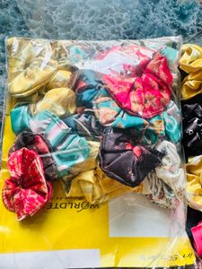 12 New Scrunchies Multicolour