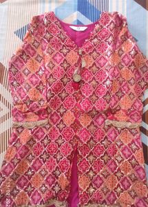 Straight Cut Women Dress With Dupatta Nd Palazzo