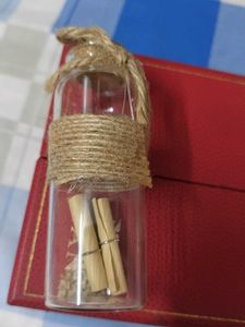 Beautiful Glass Bottle With Msg Inside