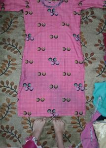 Pink Printed Kurta