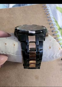 Edifice Black &amp; Gold Chronograph Watch