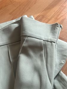 Thick Cotton Mixed Trousers With Belt