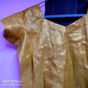 Princess Cut Pure Silk Blend Blouse