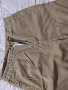Beige Wide Leg Pants