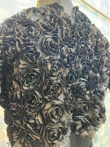 Black Rose Embellished Top