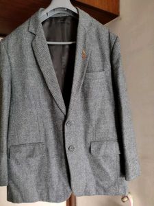 Grey Classic Tweed British Wool Blazer