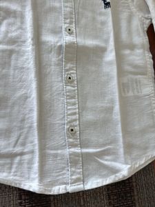 White Long Sleeve Button-Down Shirt