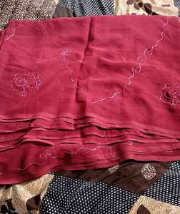 Maroon Saree