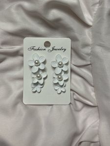 Floral Pearl Drop Earrings