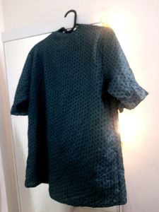 Rs 220 | Satin Smooth Korean Teal Blue Top