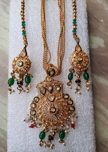 Party Wear Heavy Neck Set With Earing