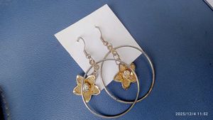 Flower Hoop Earrings