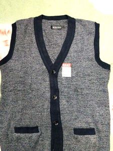 Grey Knit Sweater Vest