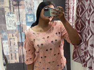 Cute Pink Knit Top