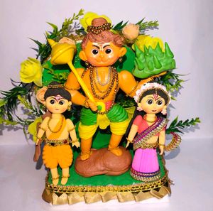 Handcrafted Hanuman Clay Figurine