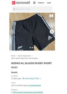 Adidas All Blacks Shorts Newzealand