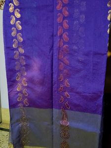 Stylish Purple Saree Partywear