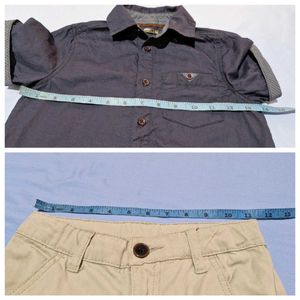 Navy Blue Shirt And Cream Pants 5-6y