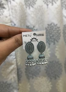 Oxidised Jhumka Combo