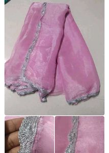 Lavender Organza Dupatta