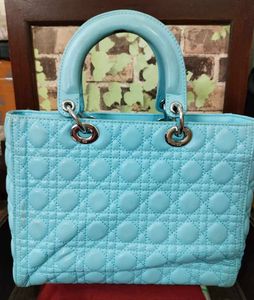 Lady Dior 100%Original Light Blue
