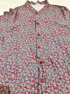 Floral Print Short Sleeve Shirt And One Tunics
