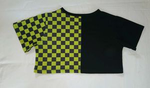 Split-Pattern Crop Top