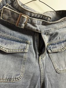Belted Denim High Waist
