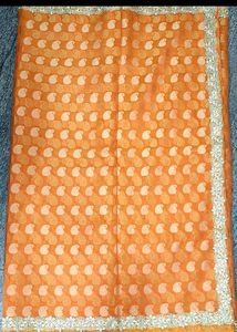 Fancy Orange Lace Saree
