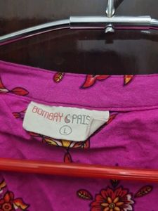 Westside Pink Printed Dress L