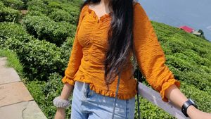 Mustard Ruched Long Sleeve Top
