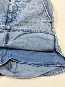 Denim Skirt With Joint Shorts