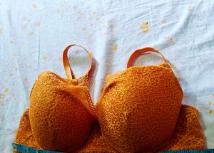 Beautiful Orange Bra With Pad