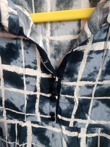 Blue Checked Kurti