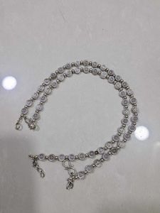 Silver Colour Oxidized Anklets