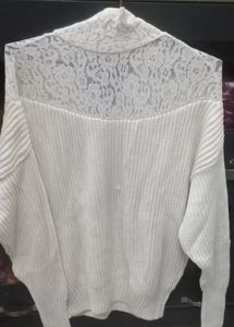 Cozy White Knit Sweater