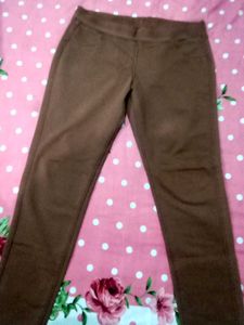 Brown Slim Fit Pants/Jeggings