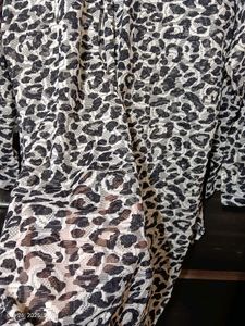Leapord print net top