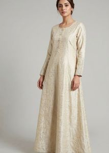 Elegant  golden Floral Print Kurta