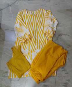 Kurta With Pant N Stole Dupatta