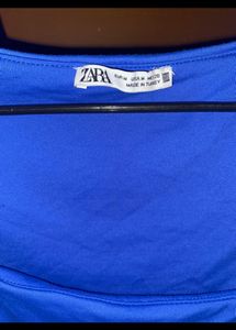 Zara Blue Fitted Bodysuit