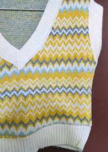 Chevron Knit Sweater Vest