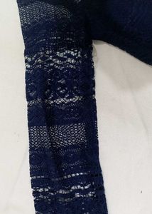 Elegant Navy Lace Top