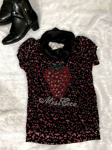 Korean Velvet Embellished Top✨