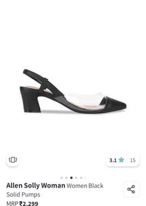 Allen Solly Women Black Solid Pumps
