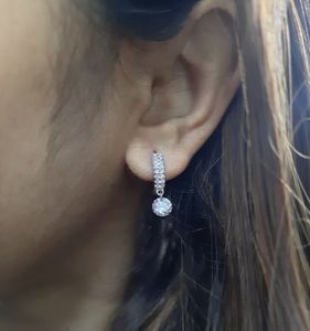 925 Silver Cz Hoops