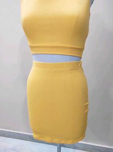 URBANIC Yellow Skirt And Top Set | 32 To 38