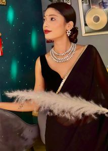 Elegant Black Saree