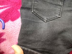 Black Denim Shorts