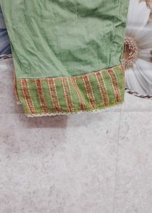 Pakistani Green Embroidered Kurta Set
